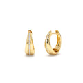 Teardrop Diamond Hoop Earrings in 14K Gold — view 1