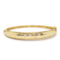 1.20ctw Dome Floating Diamond Bangle Bracelet in 14K Gold — view 1