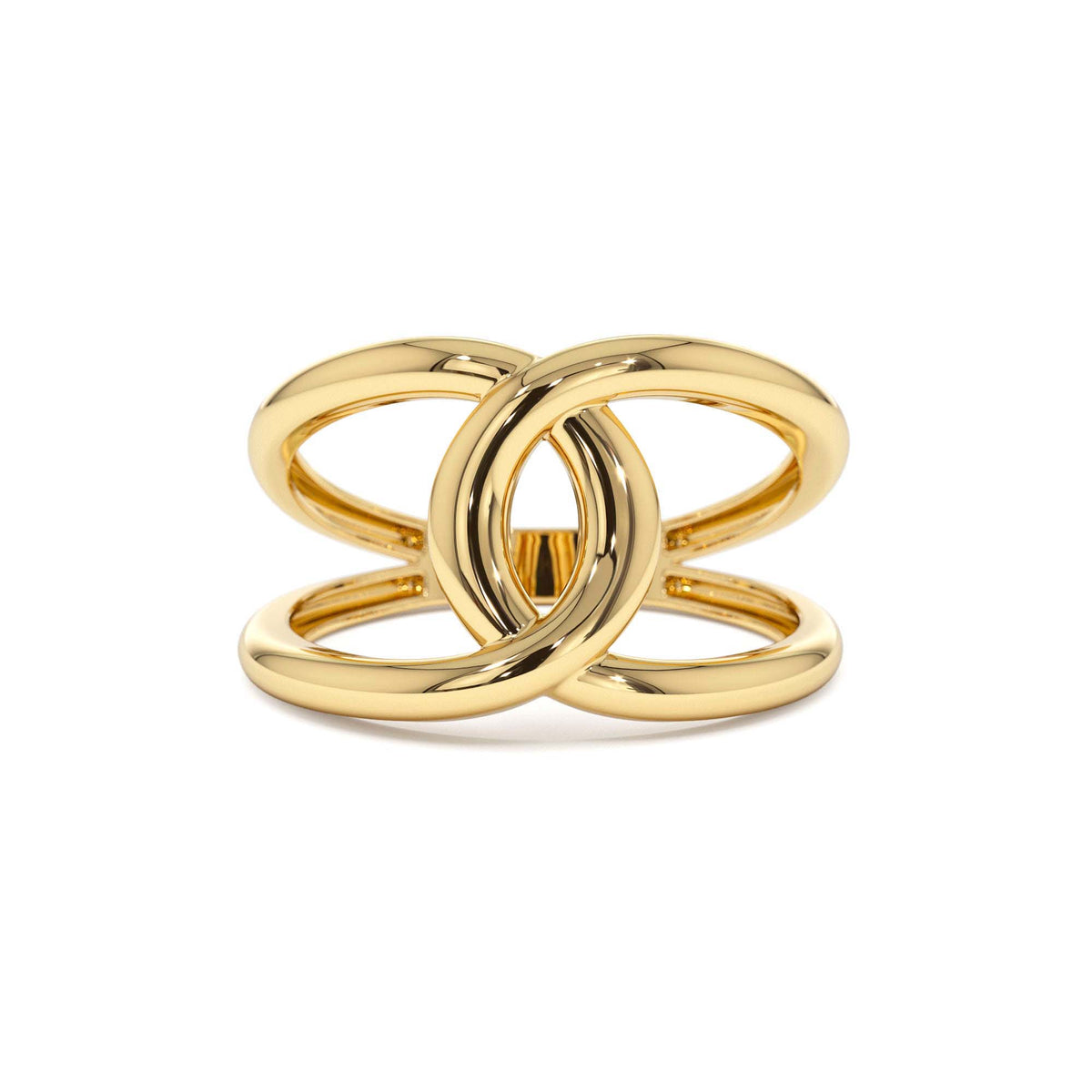 Infinity Knot Ring in 14K Gold — view 1