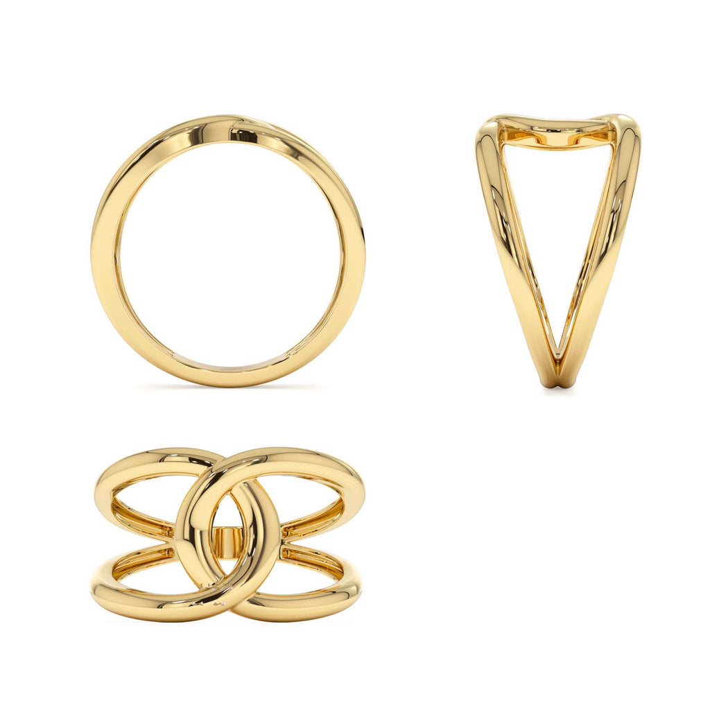 Infinity Knot Ring in 14K Gold — view 3