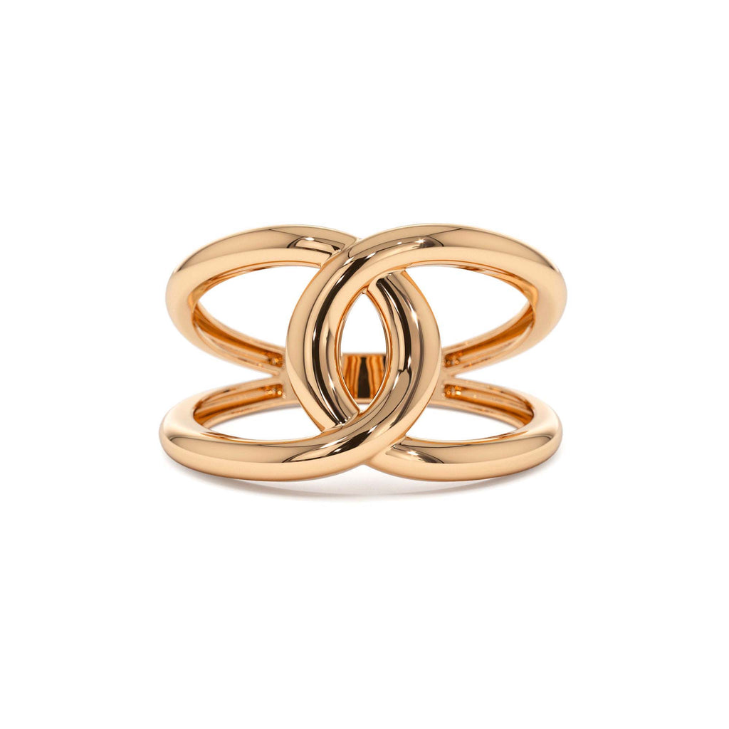 Infinity Knot Ring in 14K Gold — view 5