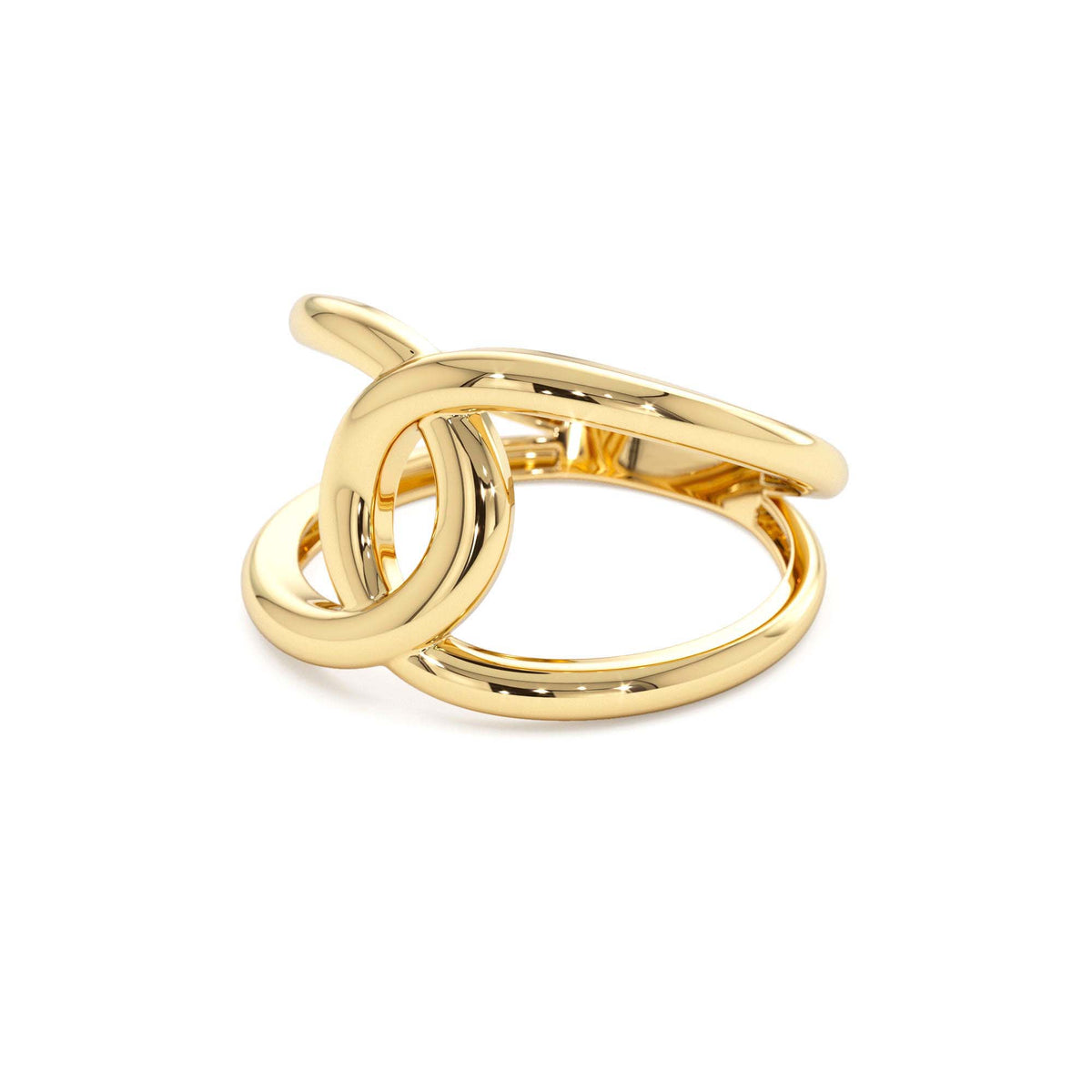 Infinity Knot Ring in 14K Gold — view 2