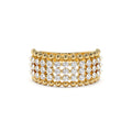 Floating Diamond Bubble Band in 14K Gold — view 1