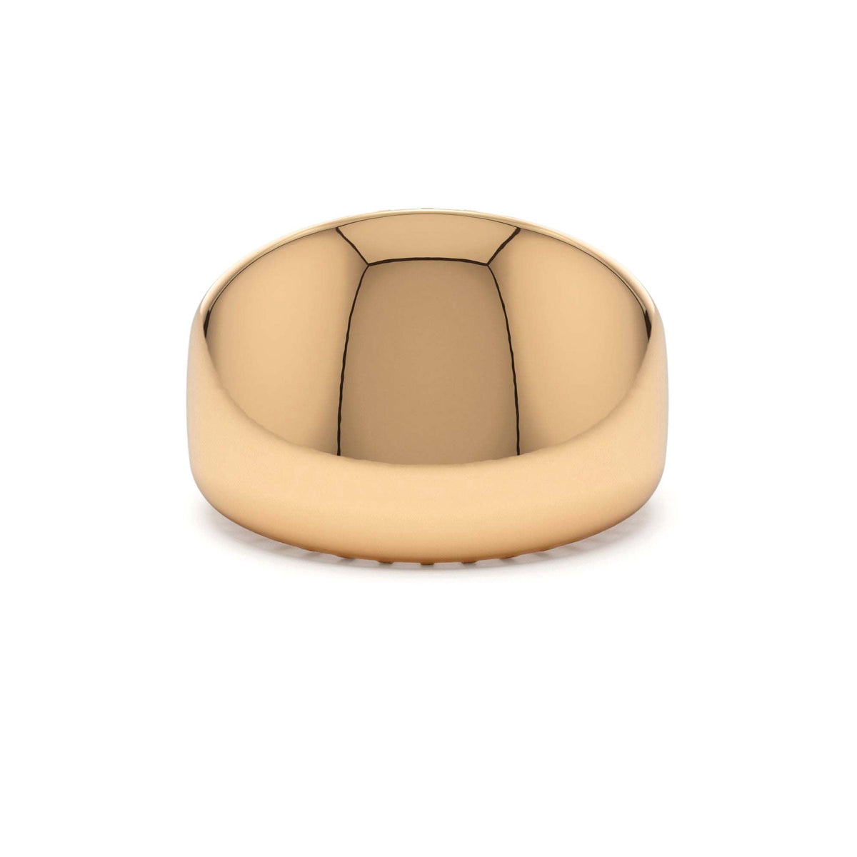 Chunky Gold Dome Graduating Statement Ring in 14K Gold — view 5