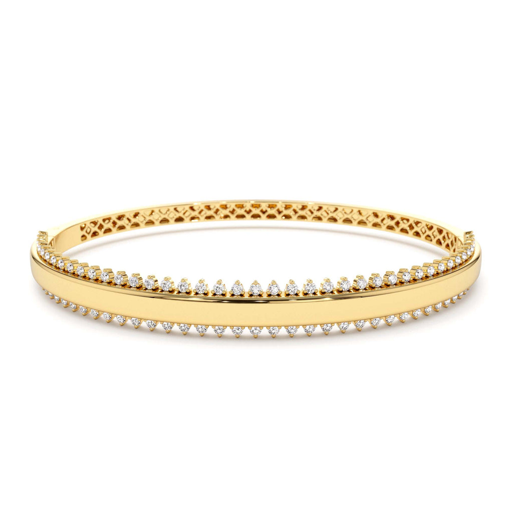 0.85 CTW Statement Diamond Bangle Bracelet in 14K Gold — view 1