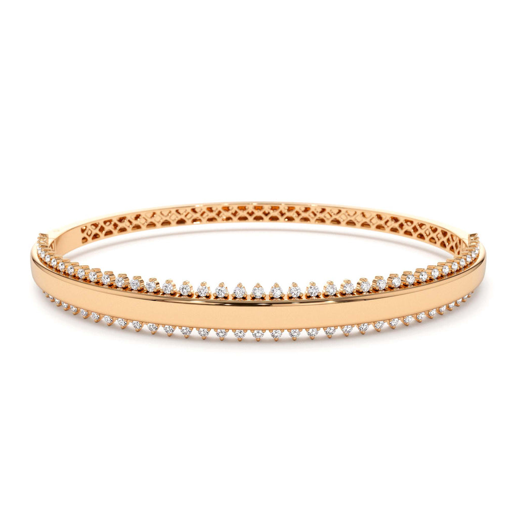 0.85 CTW Statement Diamond Bangle Bracelet in 14K Gold — view 4