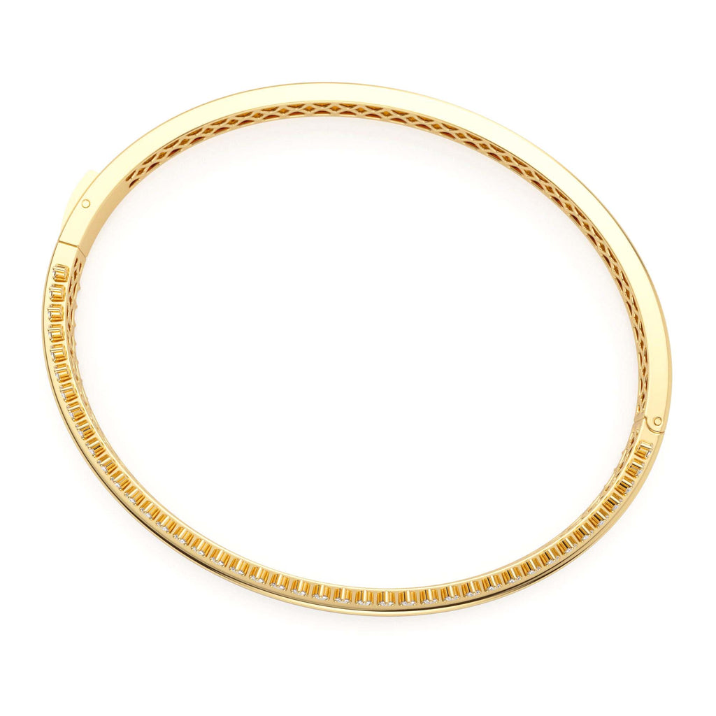 0.85 CTW Statement Diamond Bangle Bracelet in 14K Gold — view 2