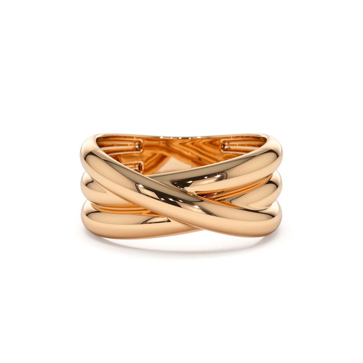 Multi-strand Crossover Ring in 14K Gold — view 5