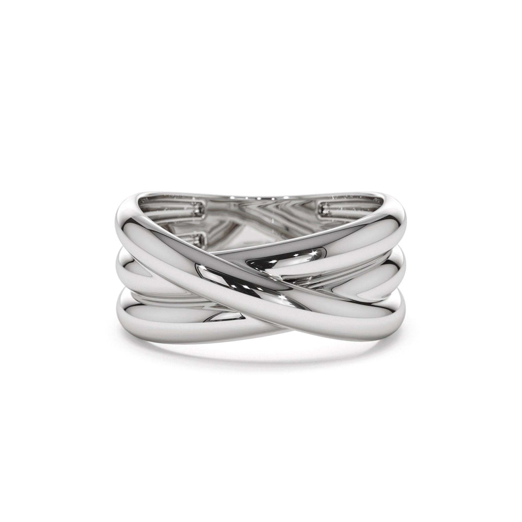Multi-strand Crossover Ring in 14K Gold — view 4