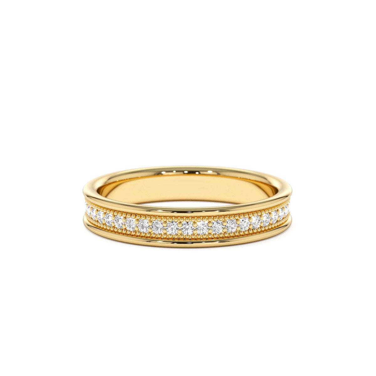 Milgran Full Eternity Diamond Ring in 14K Gold — view 1