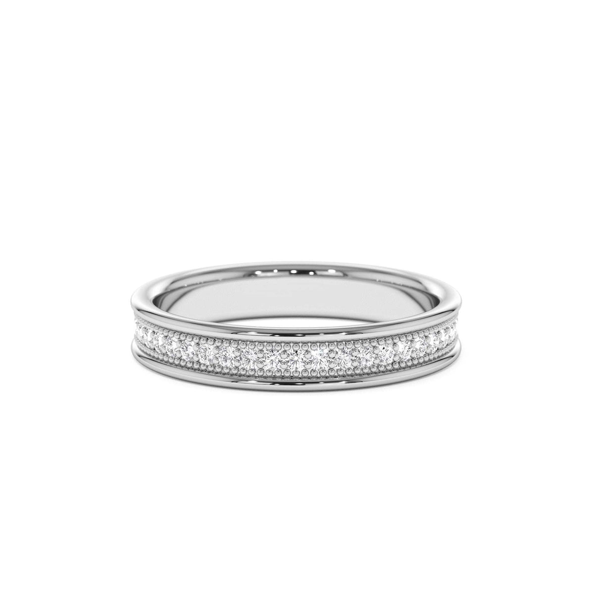 Milgran Full Eternity Diamond Ring in 14K Gold — view 4