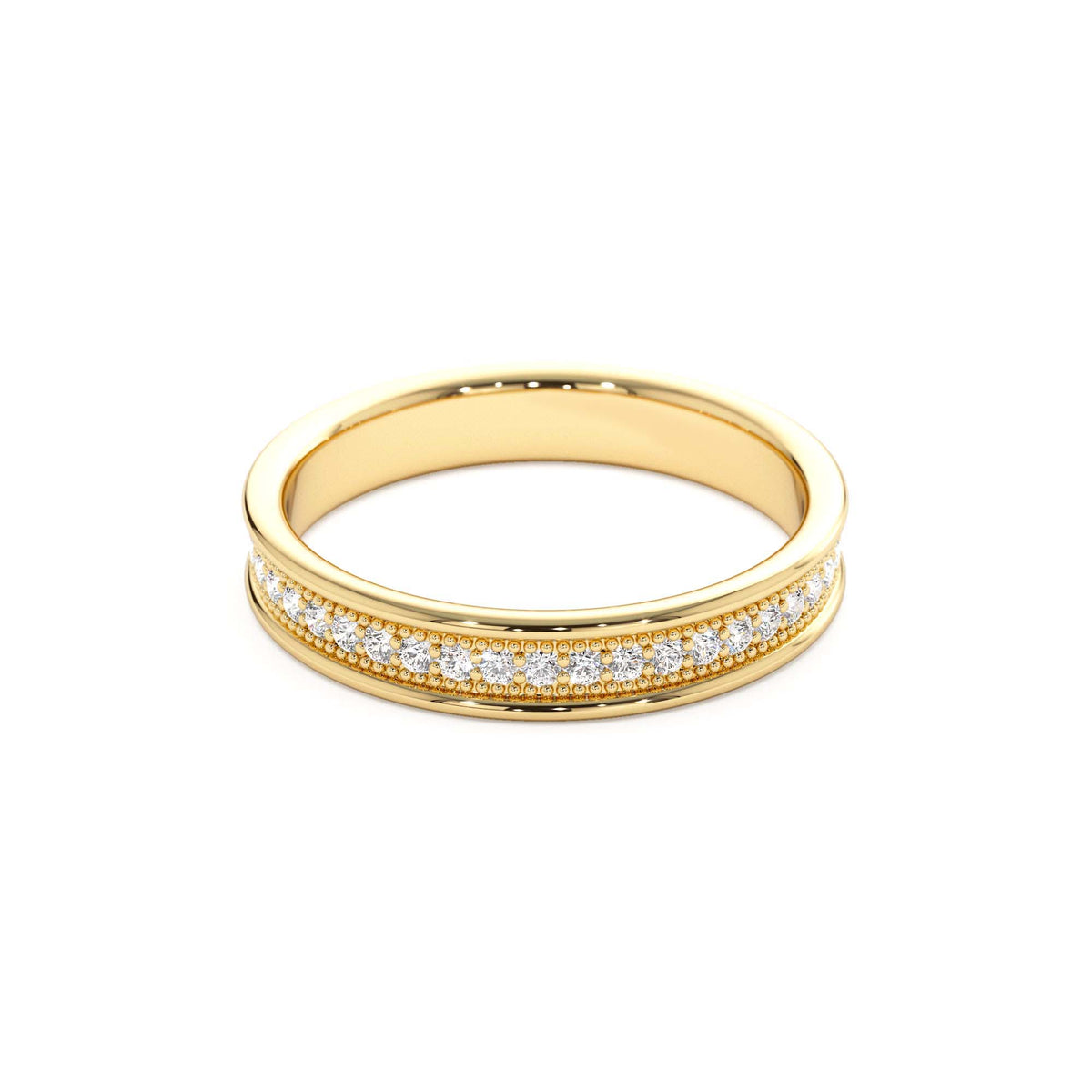 Milgran Full Eternity Diamond Ring in 14K Gold — view 2