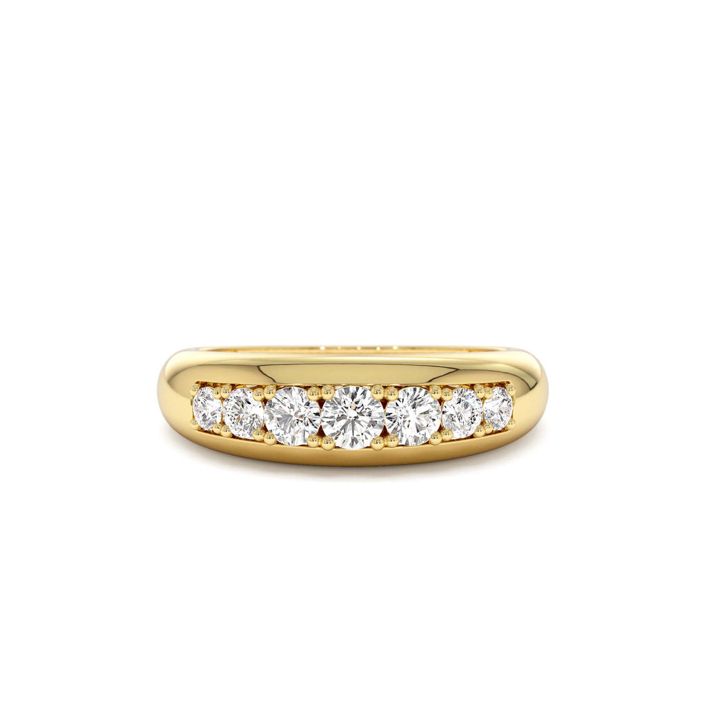 Dome Diamond Ring in 14K Gold — view 1