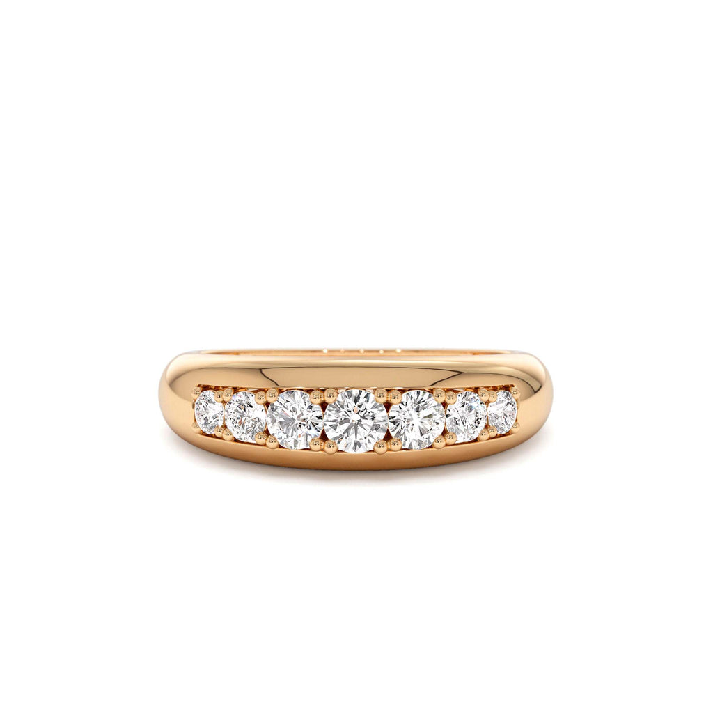 Dome Diamond Ring in 14K Gold — view 5