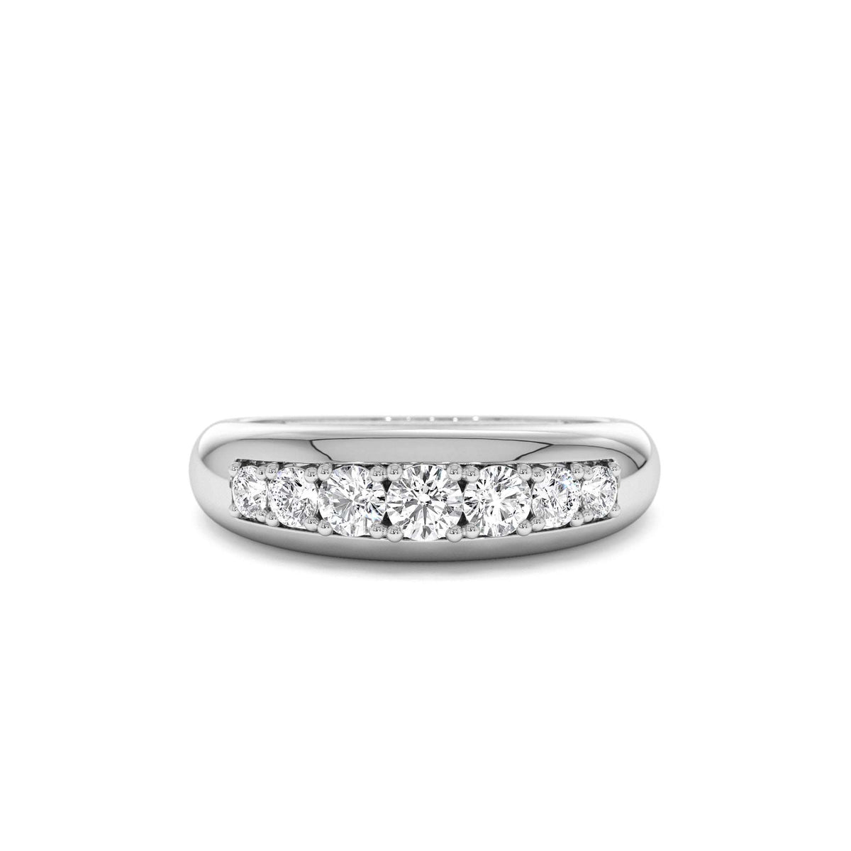 Dome Diamond Ring in 14K Gold — view 4