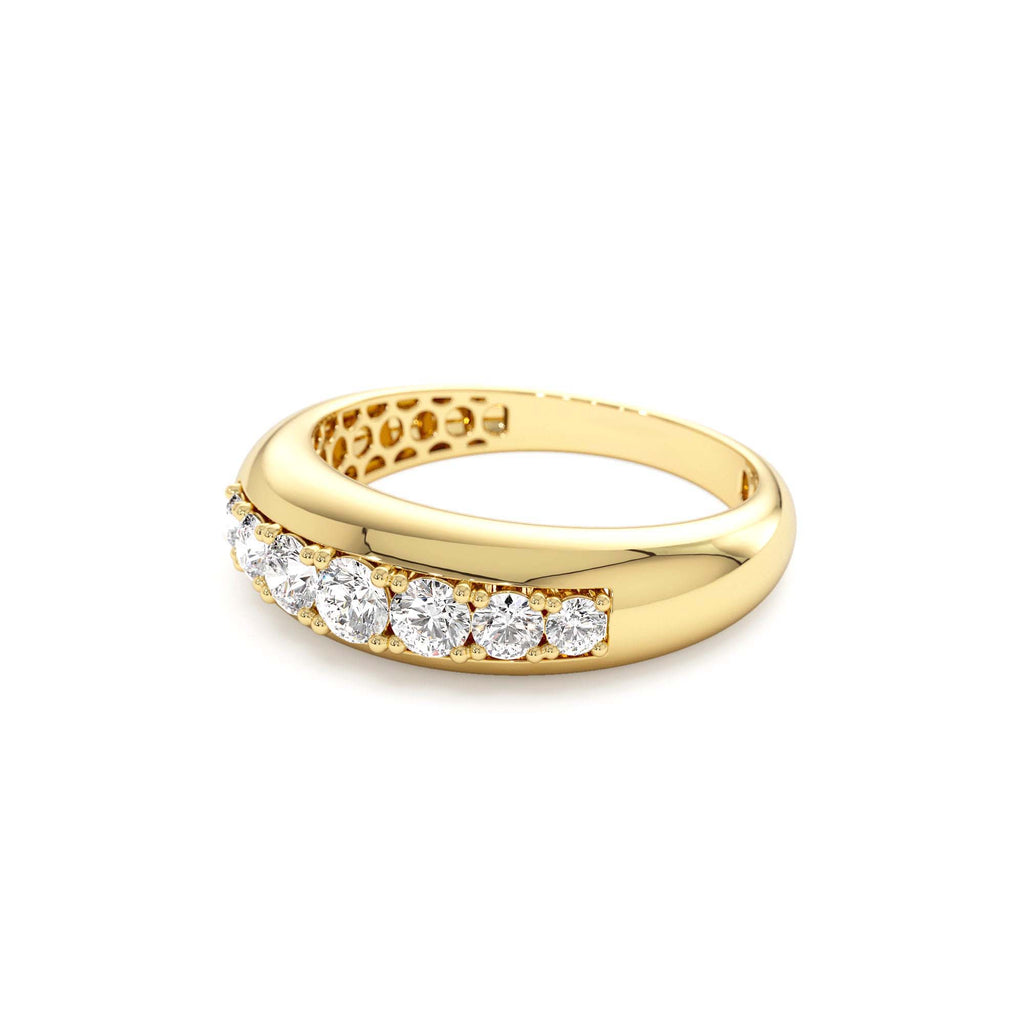Dome Diamond Ring in 14K Gold — view 2