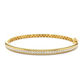 1.00 CTW Dome Diamond Bangle Bracelet in 14K Gold — view 1