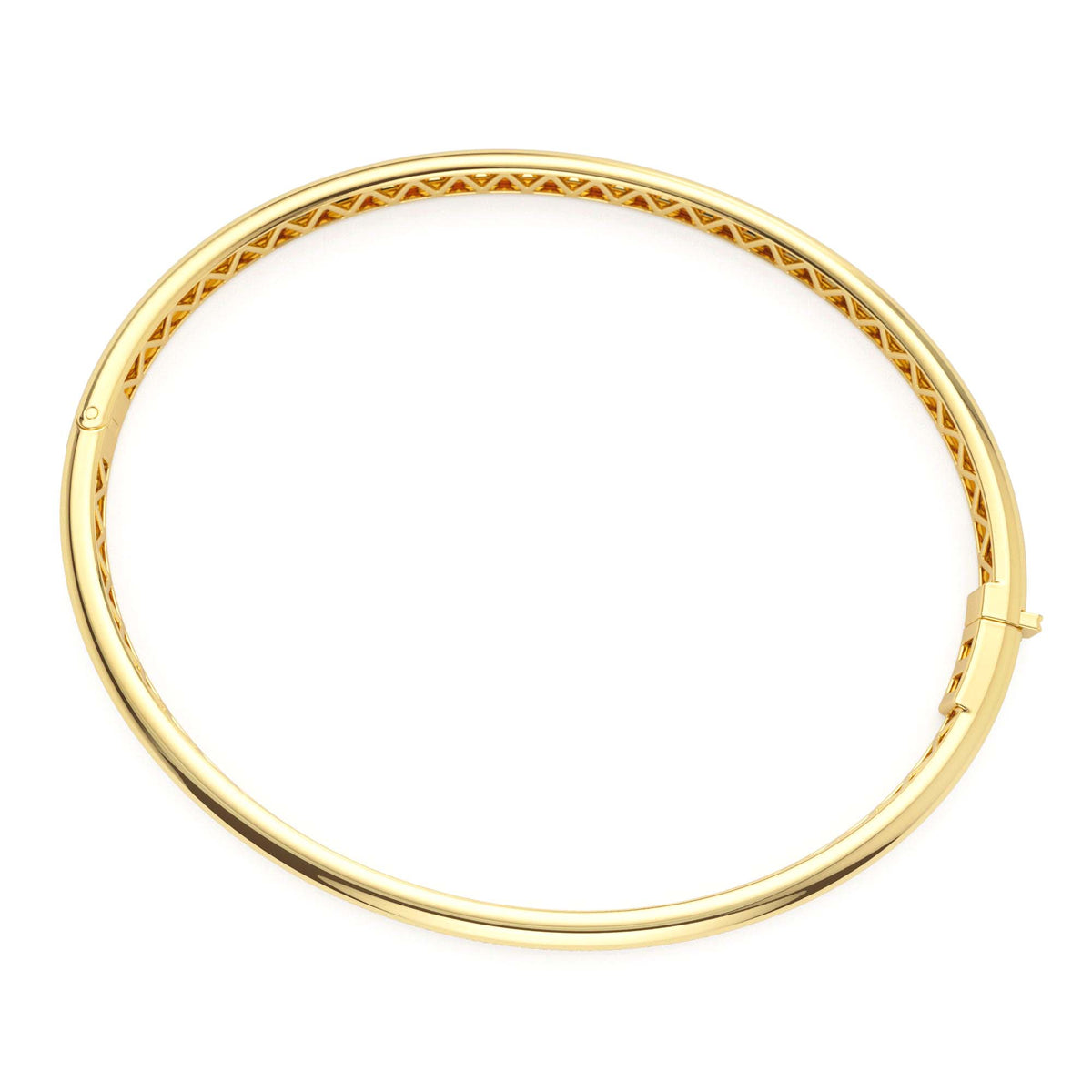 1.00 CTW Dome Diamond Bangle Bracelet in 14K Gold — view 2