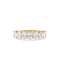 1.25 CTW Prong Setting Seven Stone Oval Cut Lab-Grown Diamond Wedding Ring in 14K Gold — view 1