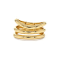 Stacked Chunky Curved Ring in 14K Gold — view 1
