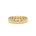 Unique Double Row Diamond Eternity Ring in 14K Gold — view 1