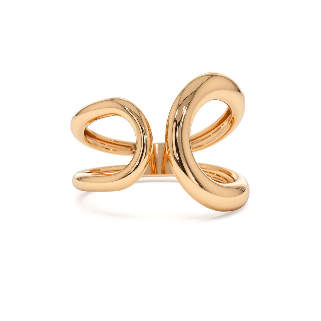 Unique Design Bold Gold Ring in 14K Gold — view 5