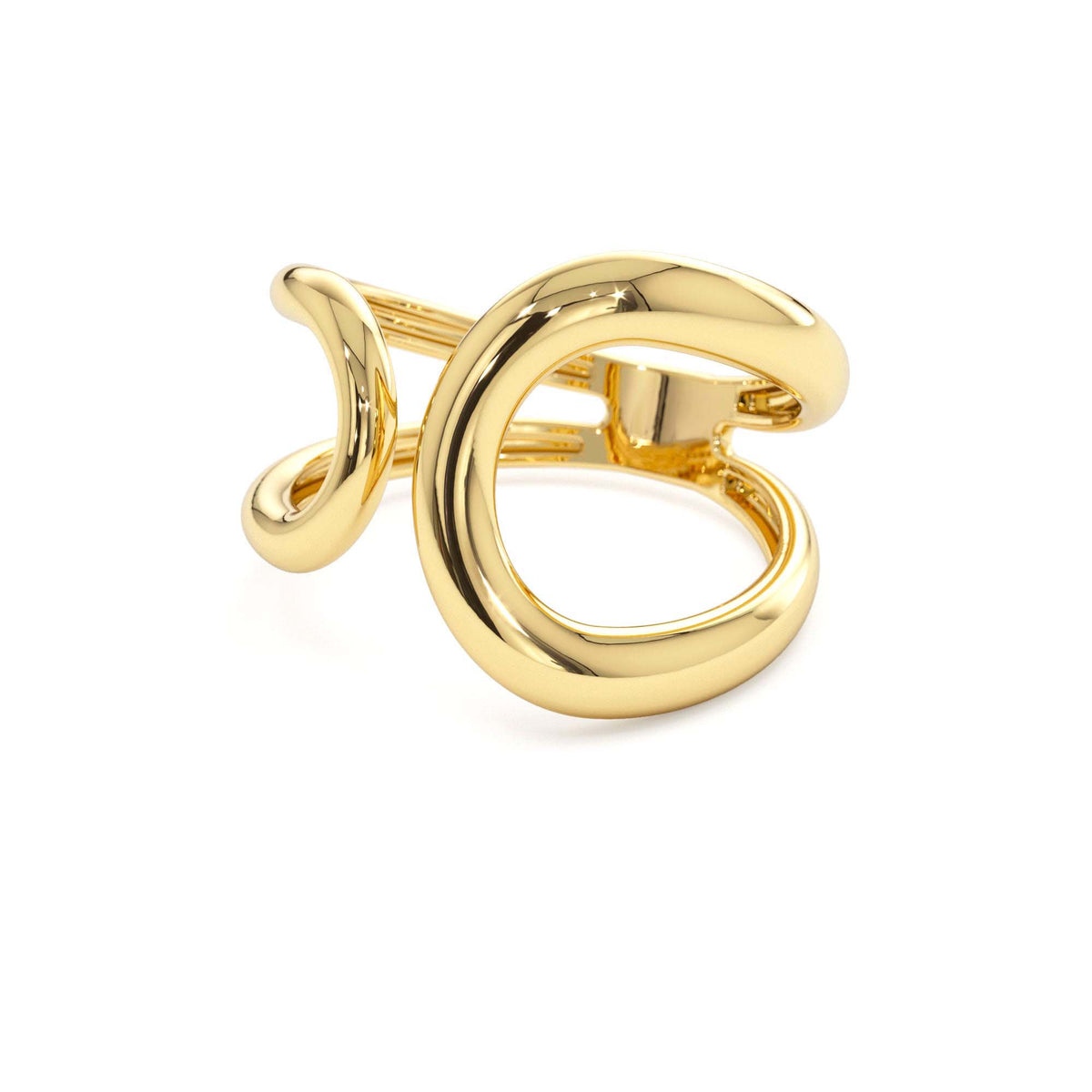 Unique Design Bold Gold Ring in 14K Gold — view 2
