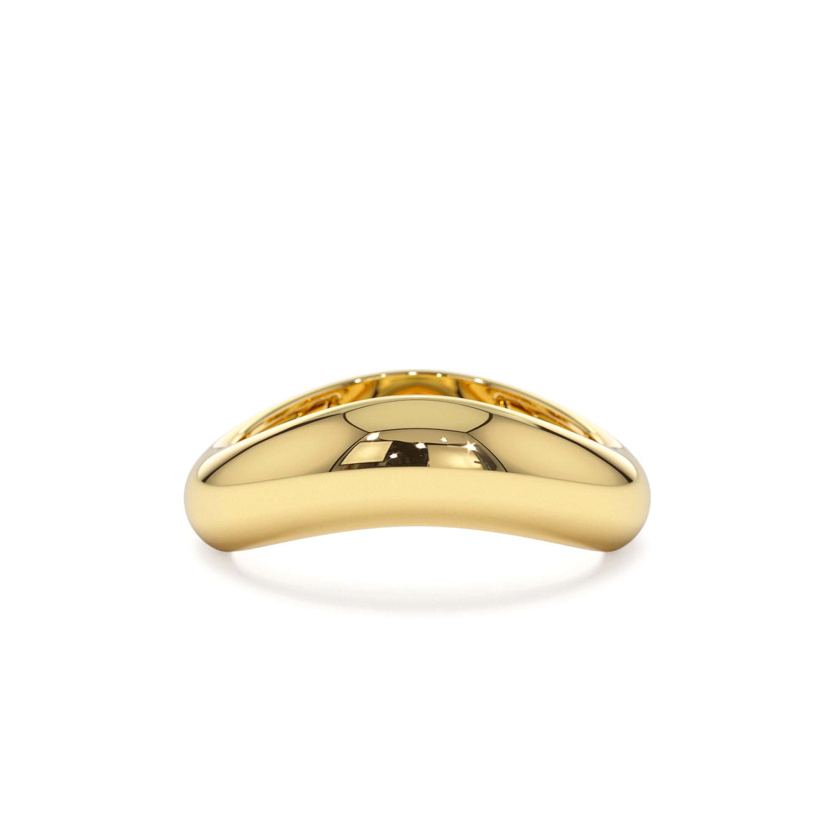 Unique Amorphic Shaped Figure Ring in 14K Gold — view 1