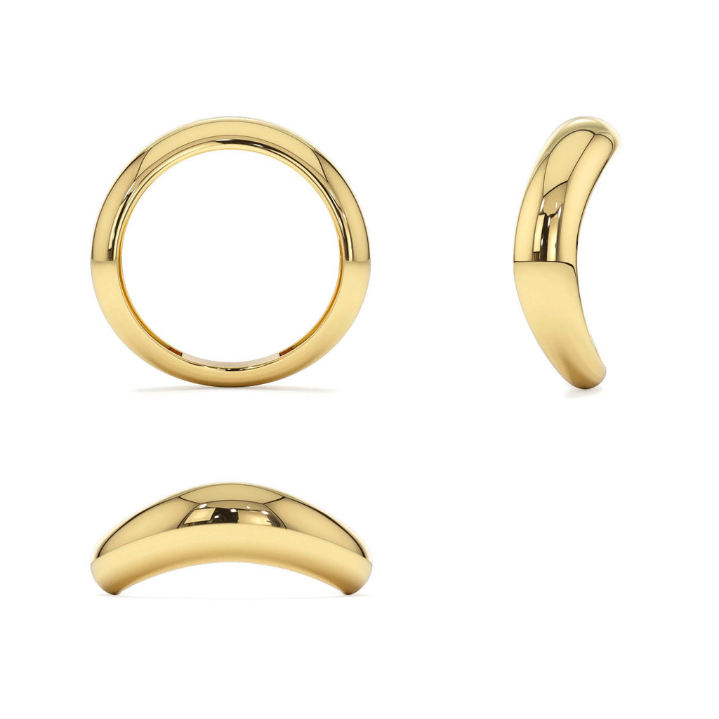 Unique Amorphic Shaped Figure Ring in 14K Gold — view 3