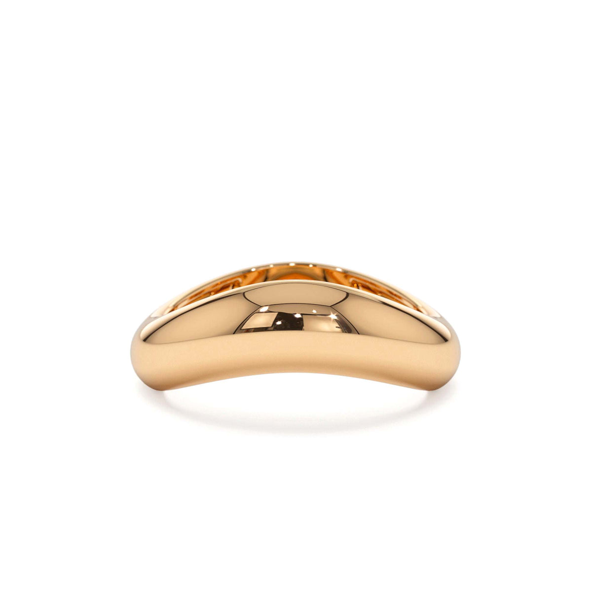 Unique Amorphic Shaped Figure Ring in 14K Gold — view 5