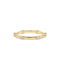 Prong Setting Full Eternity Dainty Stacking Ring in 14K Gold — view 1