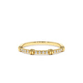 Unique Petite Diamond Stack Band in 14K Gold — view 1