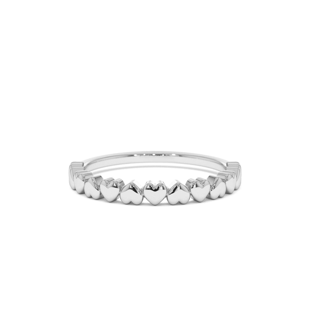 Dainty Heart Stacking Gold Ring in 14K Gold — view 4