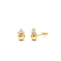 Diamond Ball Studs in 14K Gold — view 1