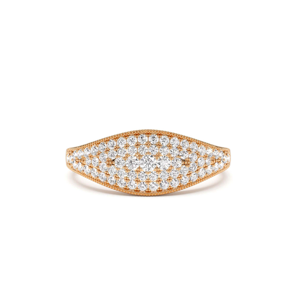 Glamorous Pave Setting Diamond Ring in 14K Gold — view 5