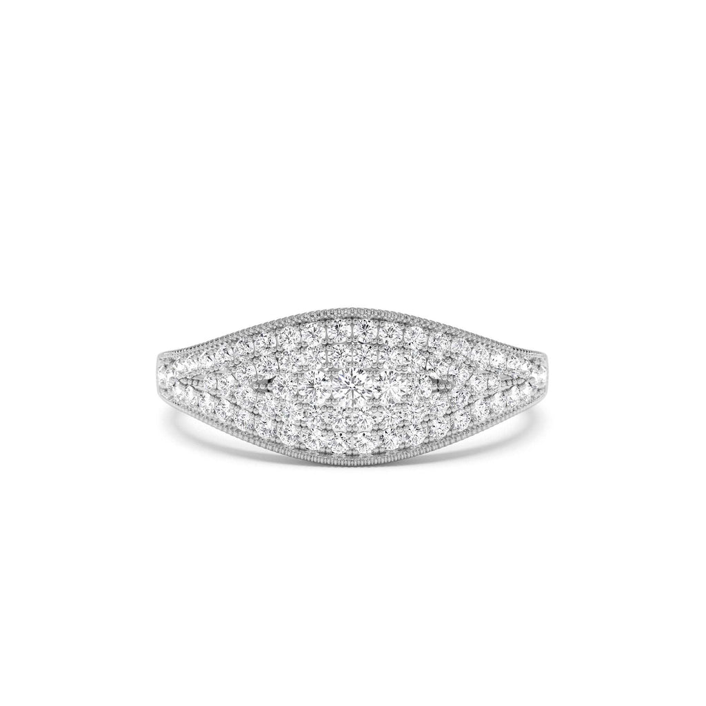 Glamorous Pave Setting Diamond Ring in 14K Gold — view 4