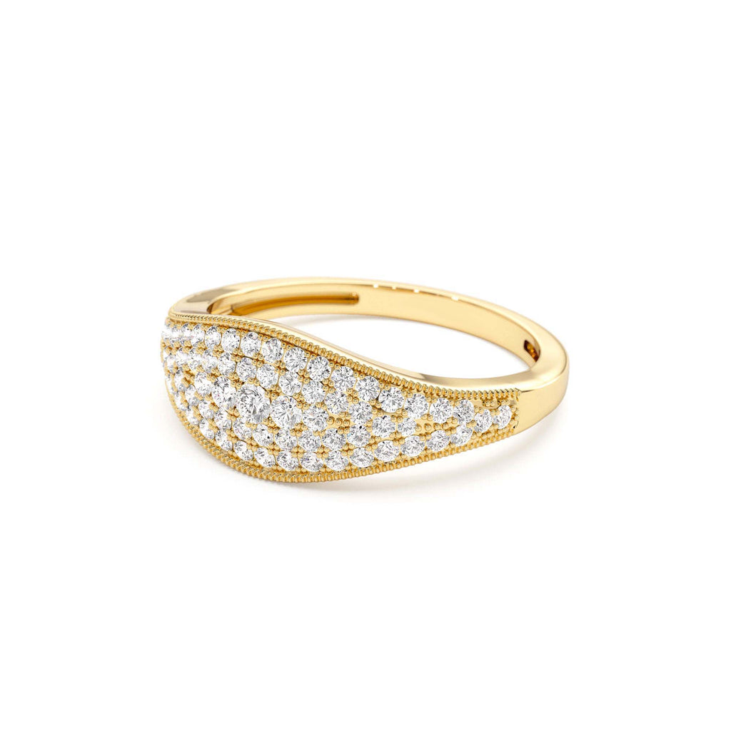 Glamorous Pave Setting Diamond Ring in 14K Gold — view 2