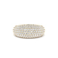 Chunky Dome Pave Setting Statement Diamond Ring in 14K Gold — view 1