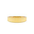 Fluted Textured Graduating Ring in 14K Gold — view 1