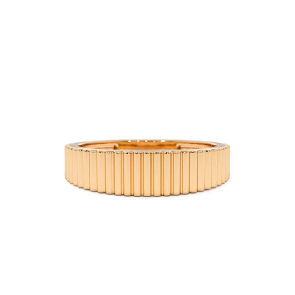 Fluted Textured Graduating Ring in 14K Gold — view 5