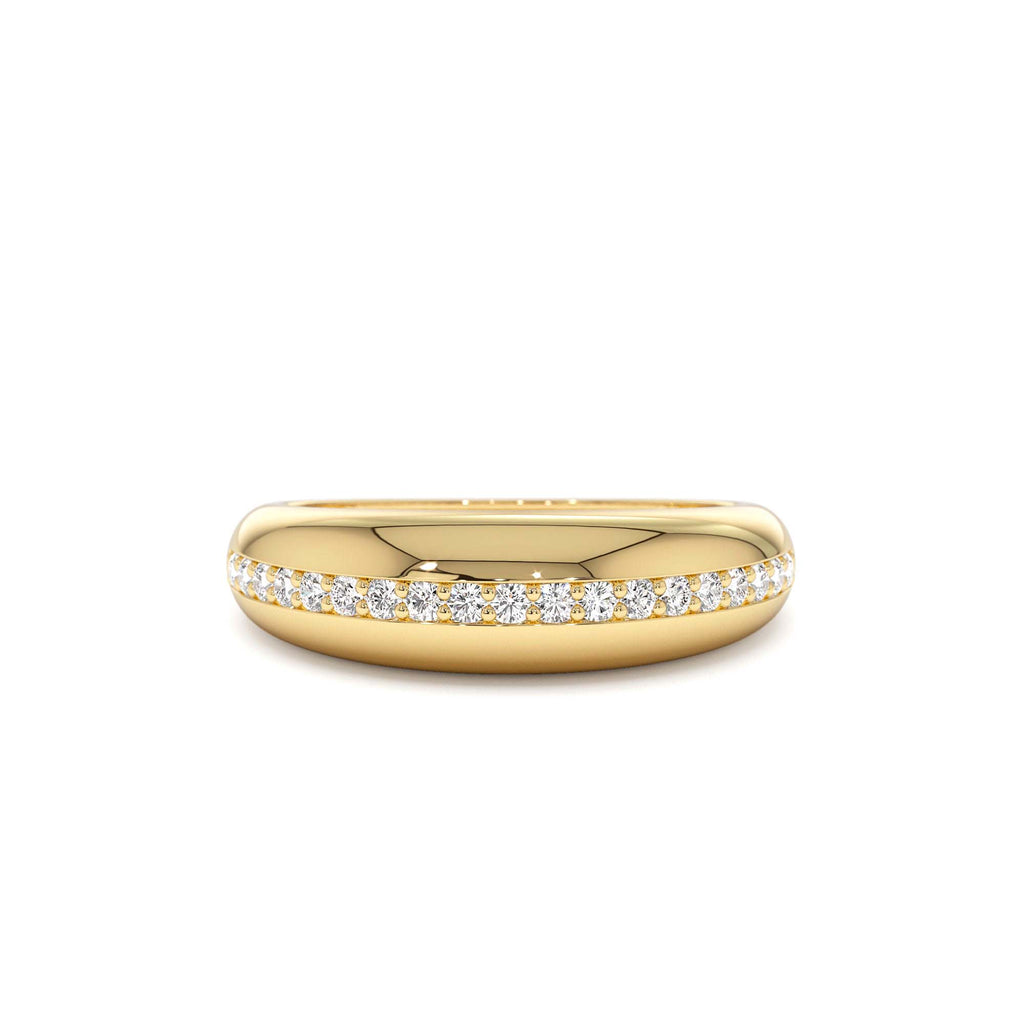 Diamond Dome Balloon Ring in 14K Gold — view 1