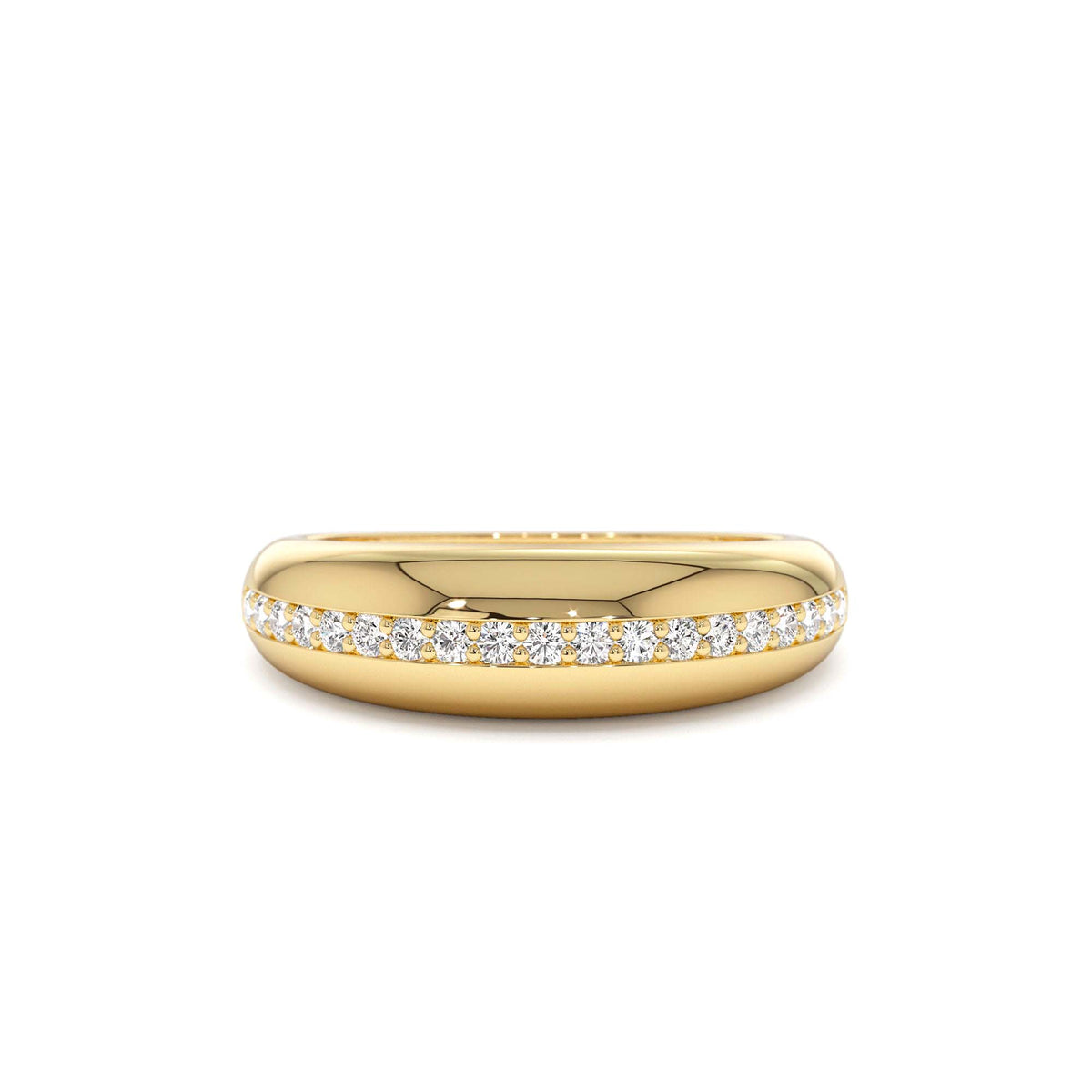 Diamond Dome Balloon Ring in 14K Gold — view 1