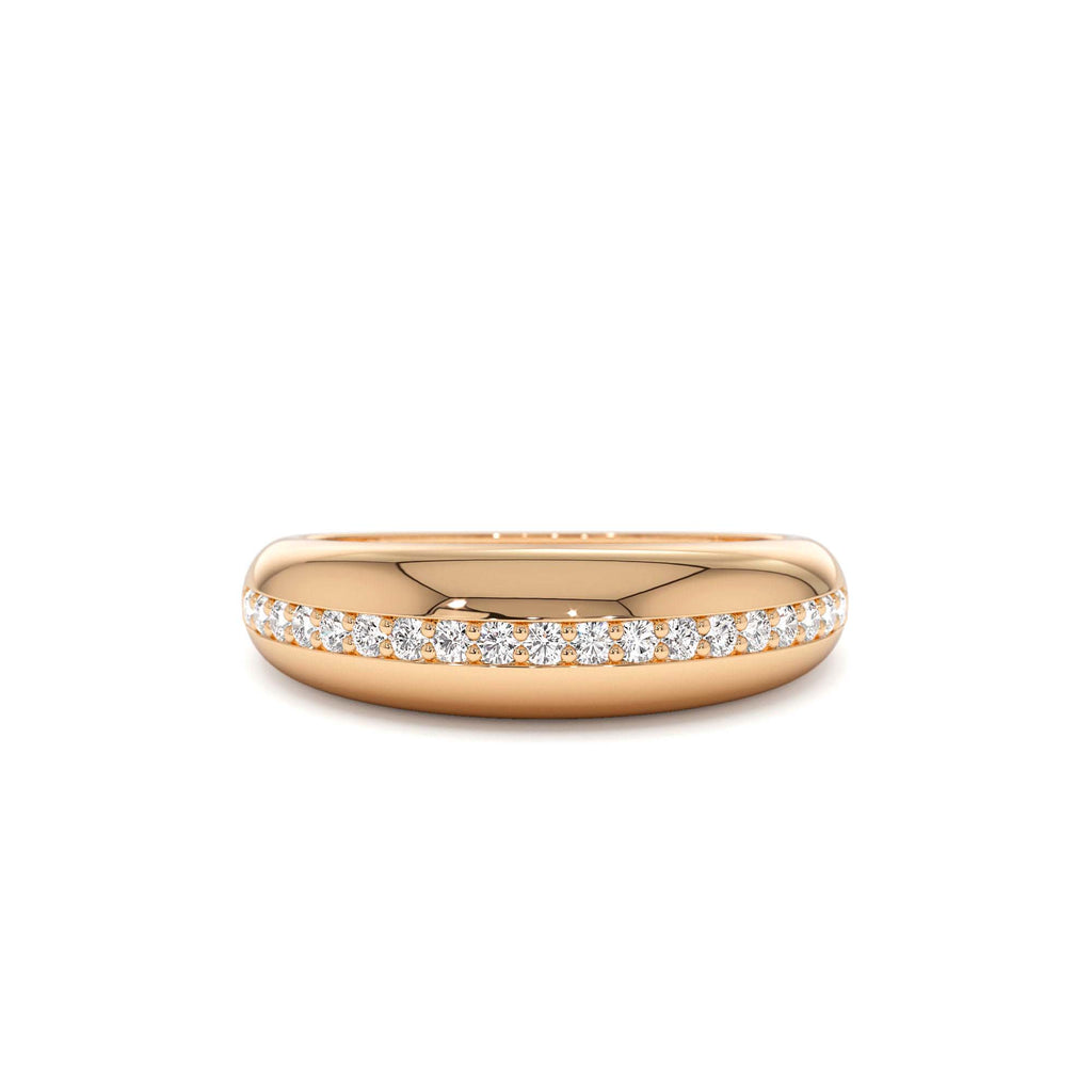 Diamond Dome Balloon Ring in 14K Gold — view 5
