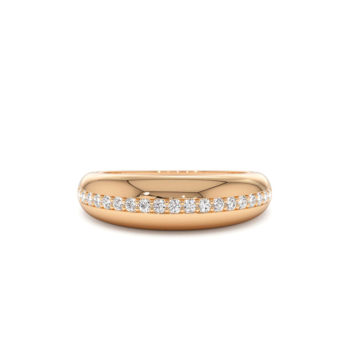 Diamond Dome Balloon Ring in 14K Gold — view 5