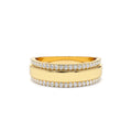 Diamond Diamond Edge Wedding Band in 14K Gold — view 1