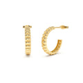 Bubble C Hoop Earrings in 14K Gold — view 1