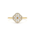 Clover Diamond Cluster Ring in 14K Gold — view 1