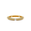 Full Eternity Ribbed Diamond Wedding Ring in 14K Gold — view 1