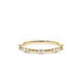Dainty Stacking Diamond Wedding Band in 14K Gold — view 1