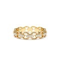 Full Eternity Diamond Link Ring in 14K Gold — view 1